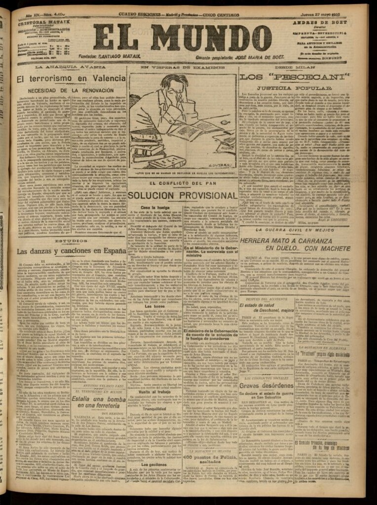 Miniatura de El Mundo del 27 de mayo de 1920 (edición de provincias)