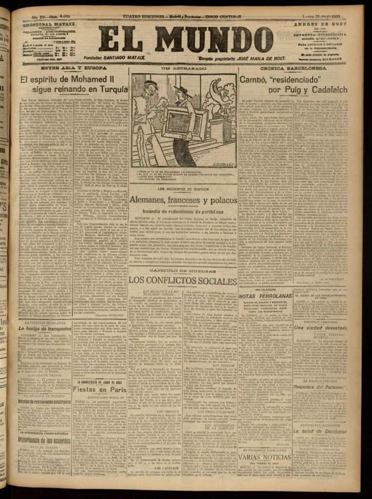 Miniatura de El Mundo del 31 de mayo de 1920 (edición de provincias)