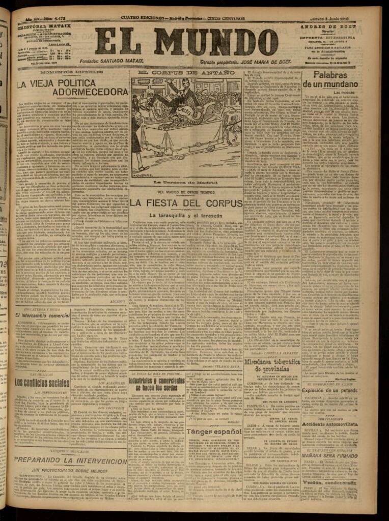 Miniatura de El Mundo del 3 de junio de 1920 (edición de provincias)
