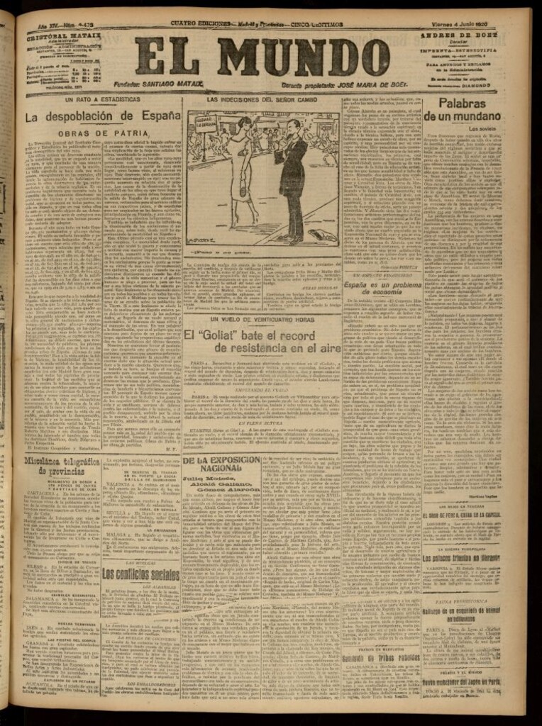 Miniatura de El Mundo del 4 de junio de 1920 (edición de provincias)