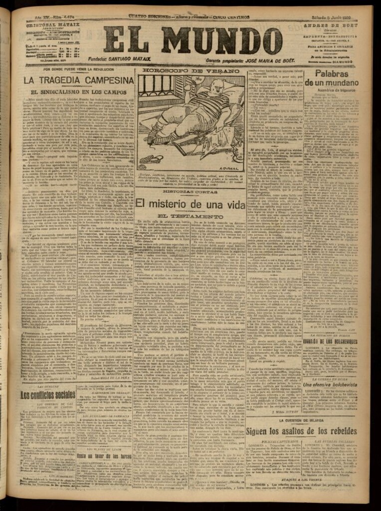 Miniatura de El Mundo del 5 de junio de 1920 (edición de provincias)