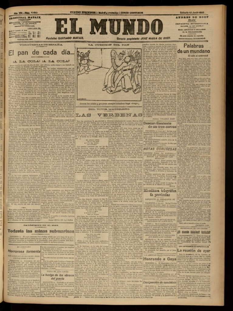 Miniatura de El Mundo del 12 de junio de 1920 (edición de provincias)