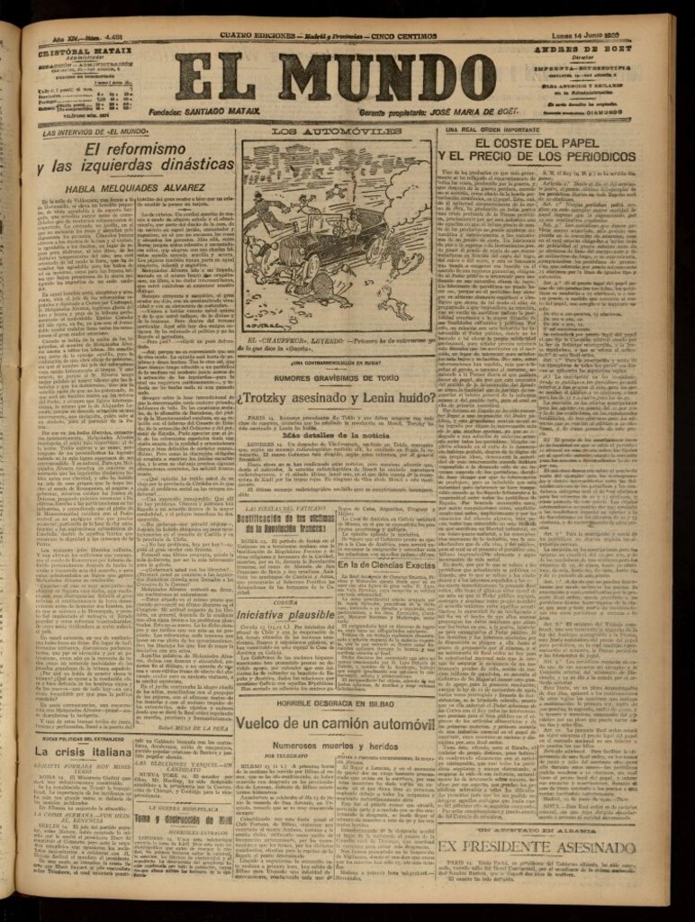 Miniatura de El Mundo del 14 de junio de 1920 (edición de provincias)