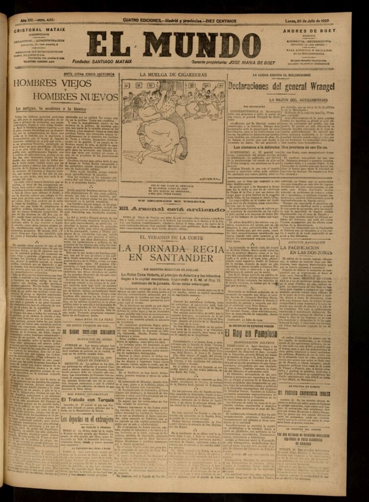 Miniatura de El Mundo del 26 de julio de 1920 (edición de provincias)