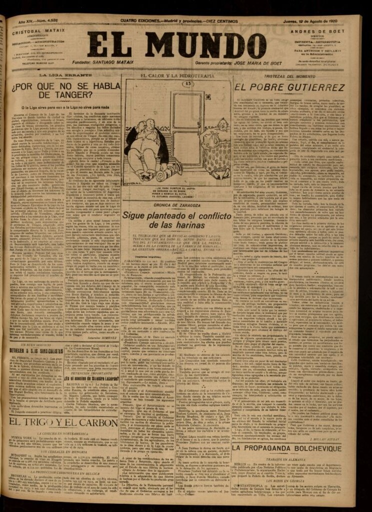 Miniatura de El Mundo del 12 de agosto de 1920 (edición de provincias)