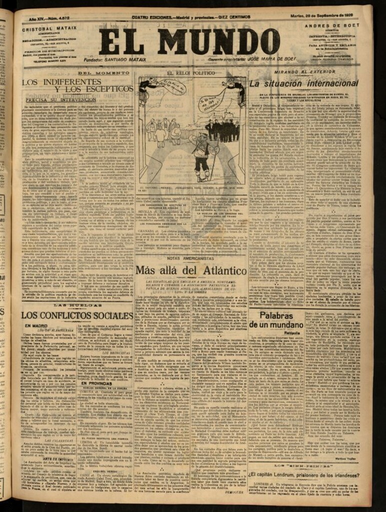Miniatura de El Mundo del 28 de septiembre de 1920 (edición de provincias)