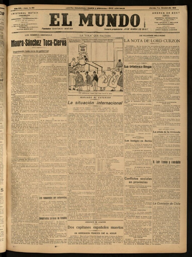 Miniatura de El Mundo del 7 de octubre de 1920 (edición de provincias)