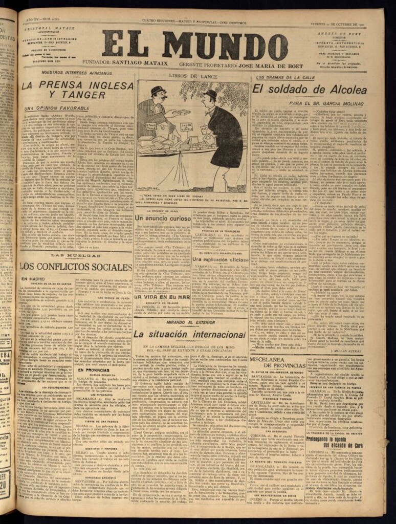 Miniatura de El Mundo del 22 de octubre de 1920 (edición de provincias)