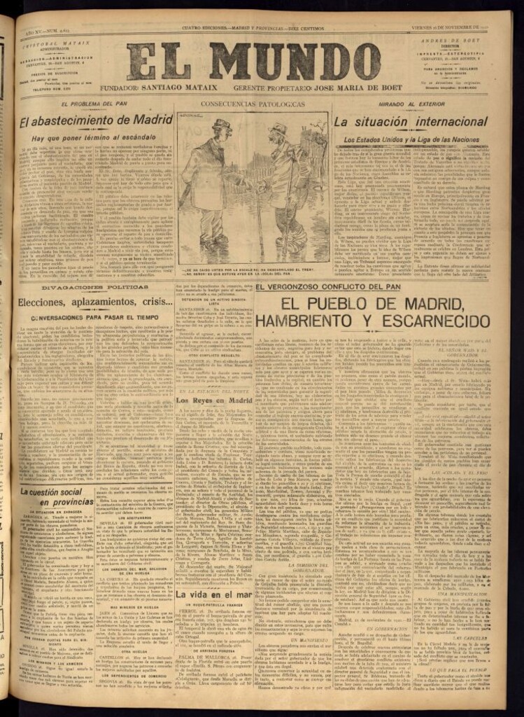 Miniatura de El Mundo del 26 de noviembre de 1920 (edición de provincias)