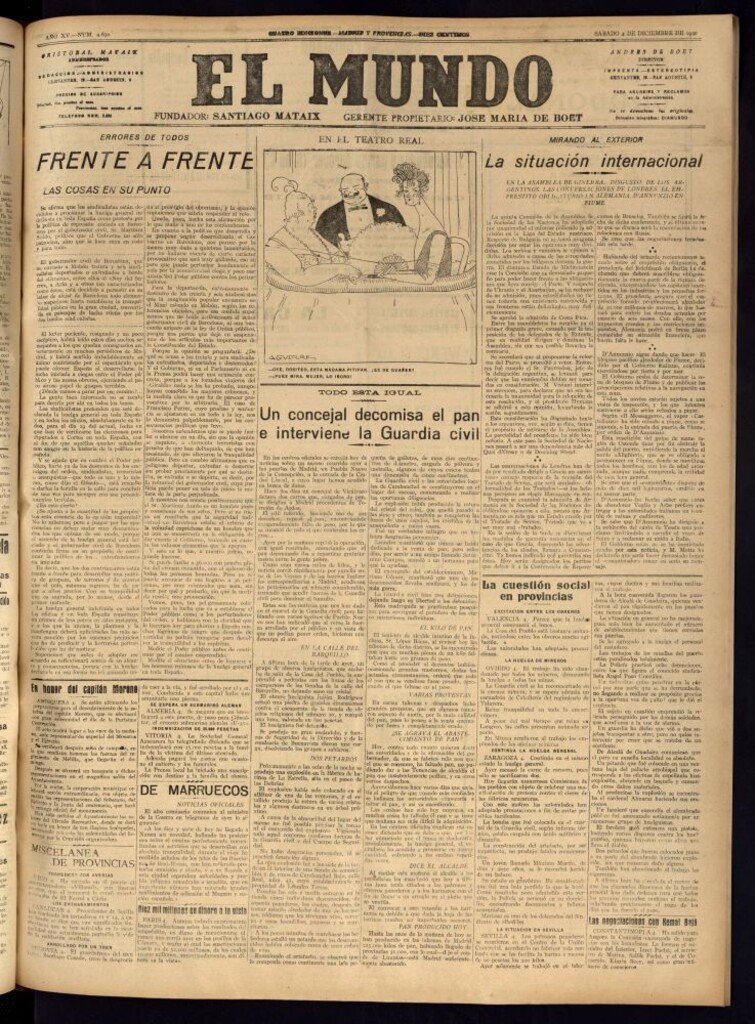 Miniatura de El Mundo del 4 de diciembre de 1920 (edición de provincias)