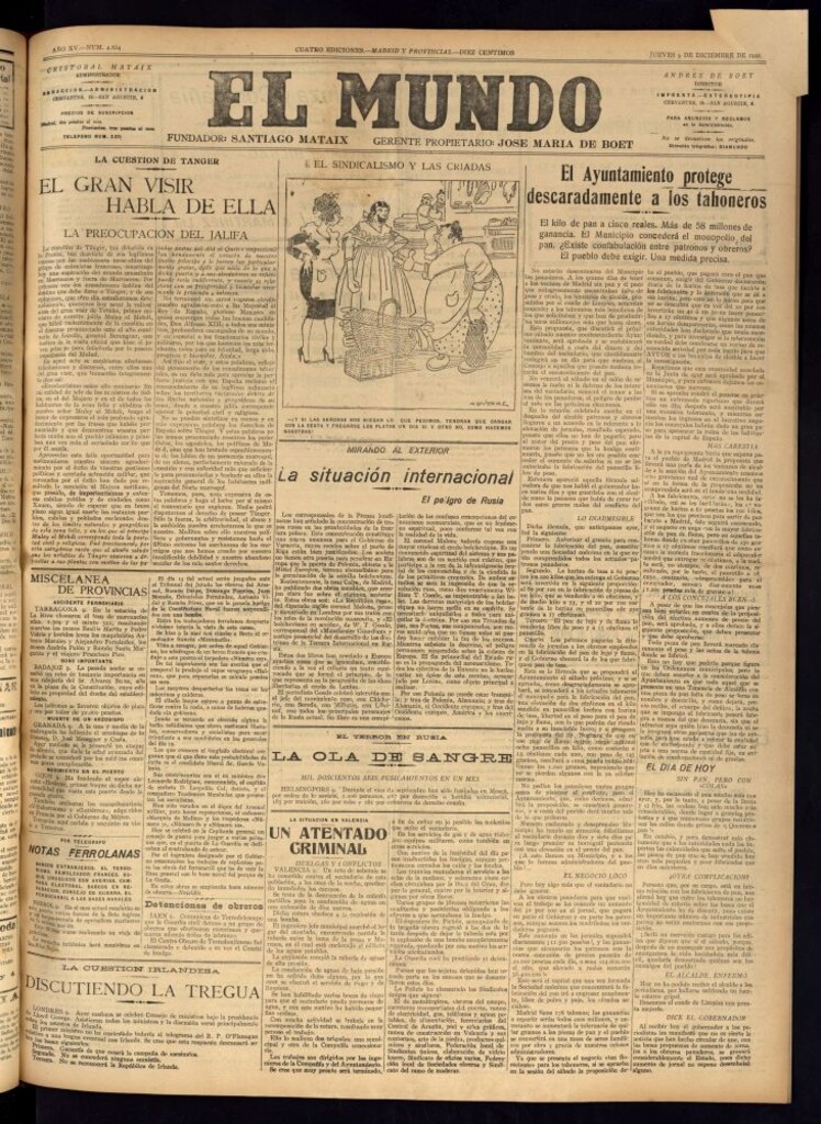Miniatura de El Mundo del 9 de diciembre de 1920 (edición de provincias)