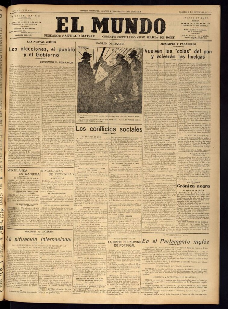 Miniatura de El Mundo del 18 de diciembre de 1920 (edición de provincias)