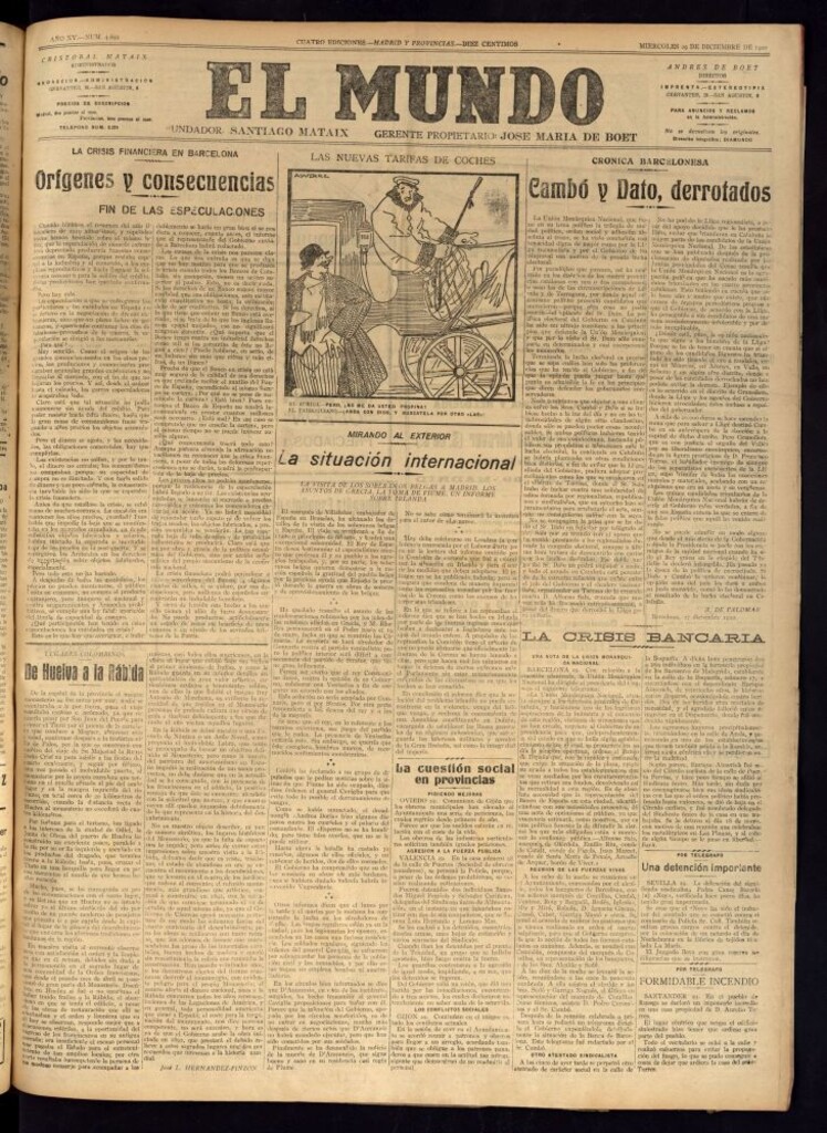 Miniatura de El Mundo del 29 de diciembre de 1920 (edición de provincias)