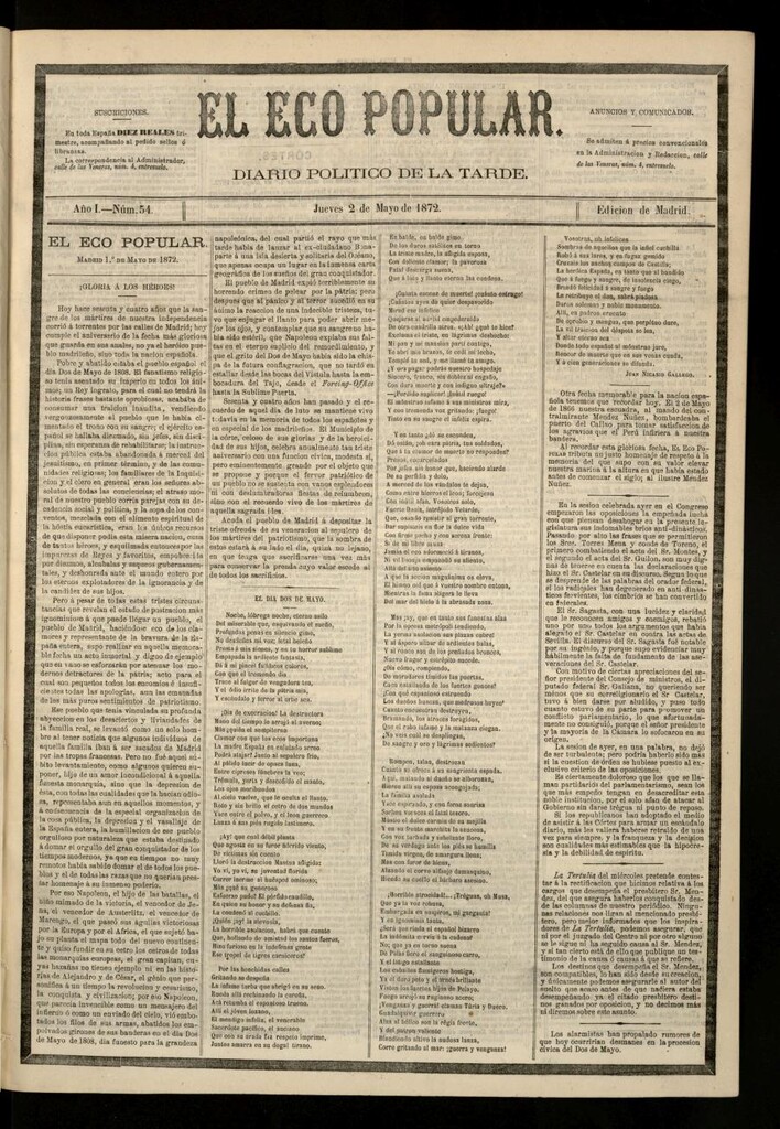 Miniatura de El Eco Popular del 2 de mayo de 1872