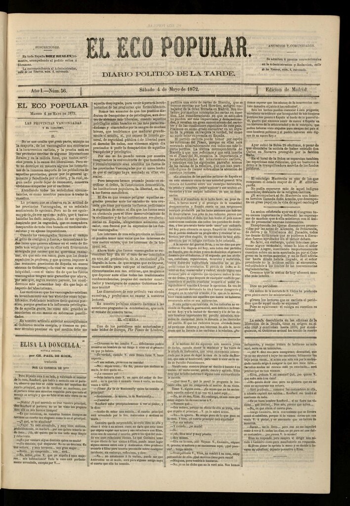 Miniatura de El Eco Popular del 4 de mayo de 1872