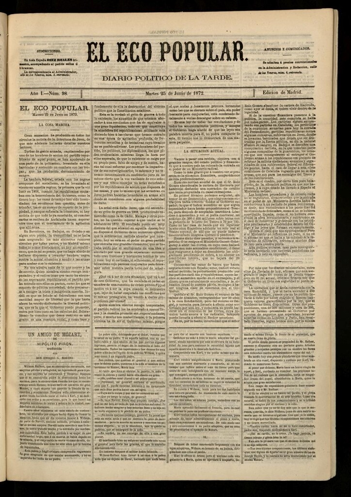 Miniatura de El Eco Popular del 25 de junio de 1872