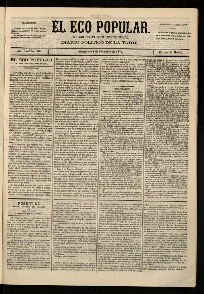 Miniatura de El Eco Popular del 18 de septiembre de 1872