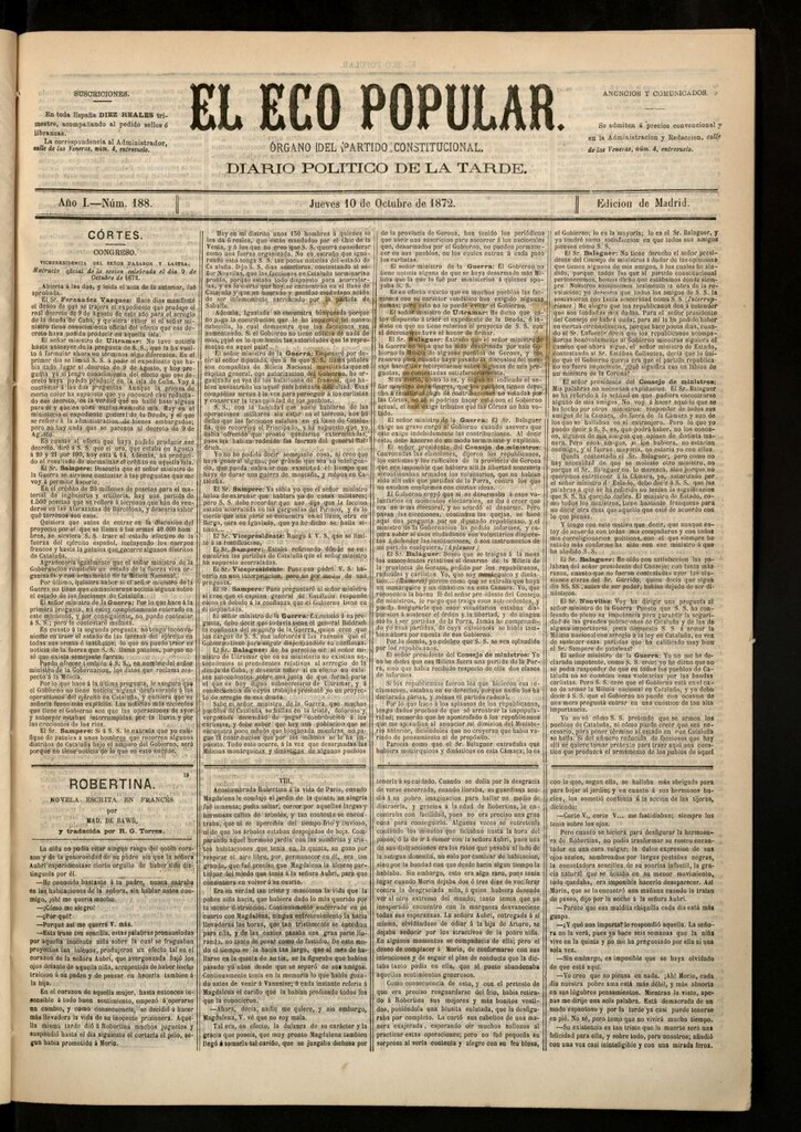 Miniatura de El Eco Popular del 10 de octubre de 1872
