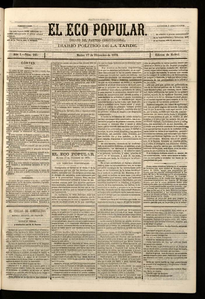 Miniatura de El Eco Popular del 17 de diciembre de 1872