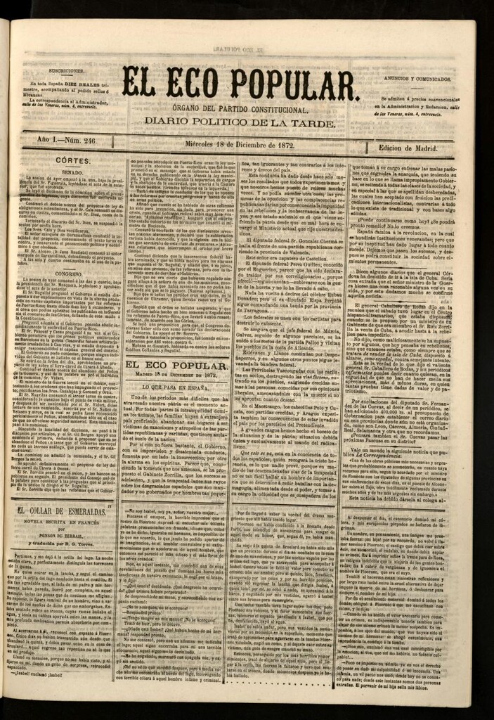 Miniatura de El Eco Popular del 18 de diciembre de 1872