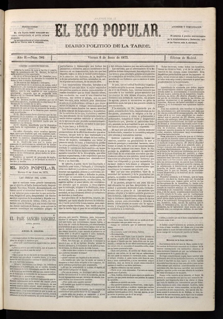 Miniatura de El Eco Popular del 6 de junio de 1873