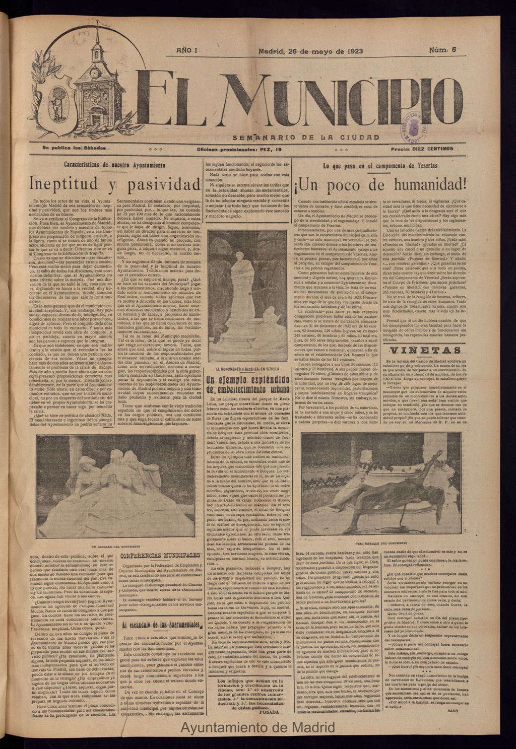 Miniatura de El Municipio del 26 de mayo de 1923