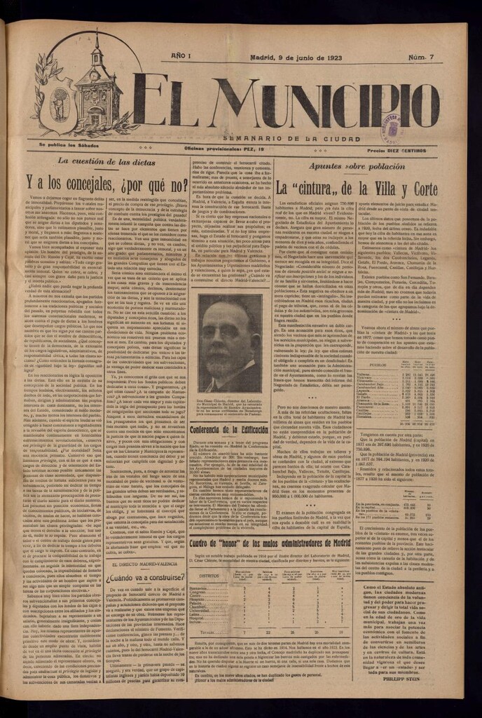 Miniatura de El Municipio del 9 de junio de 1923