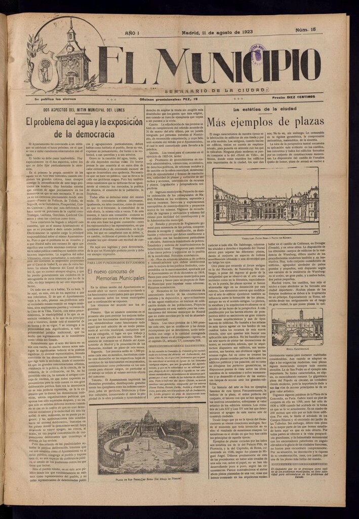 Miniatura de El Municipio del 11 de agosto de 1923