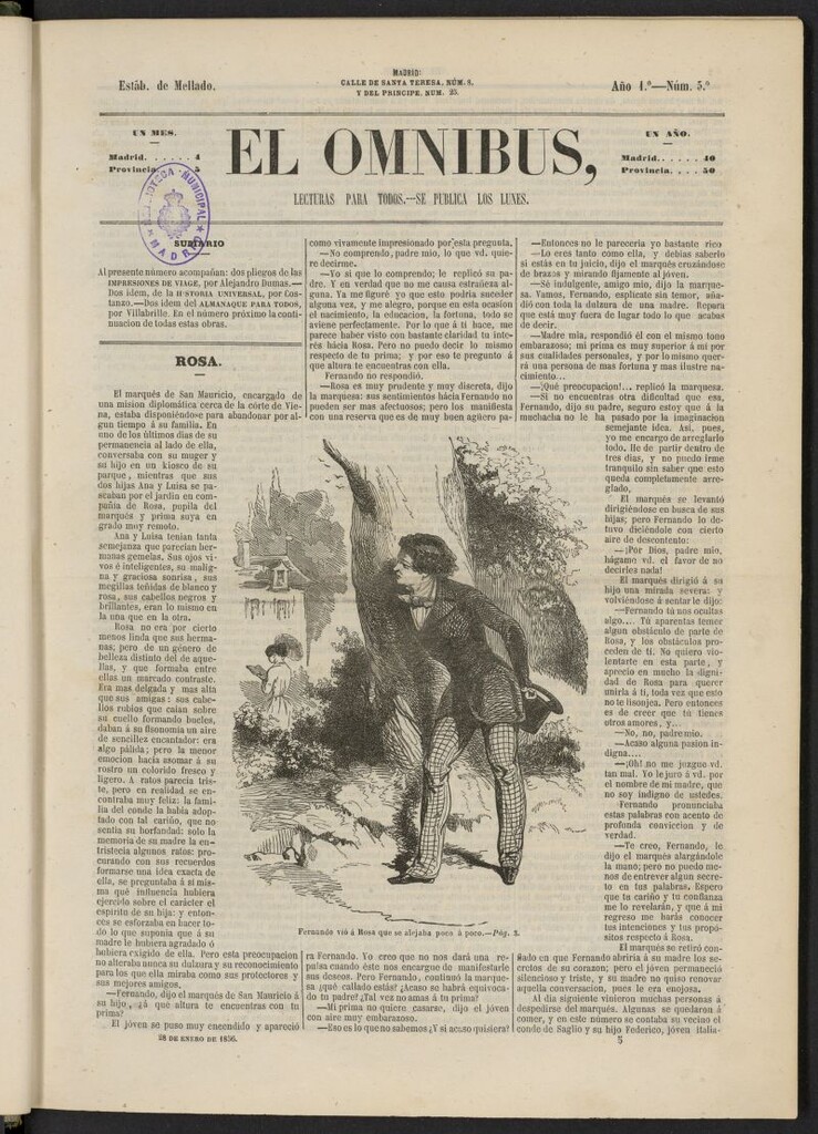 Miniatura de El Ómnibus: lecturas para todos del 28 de enero de 1856, nº 5