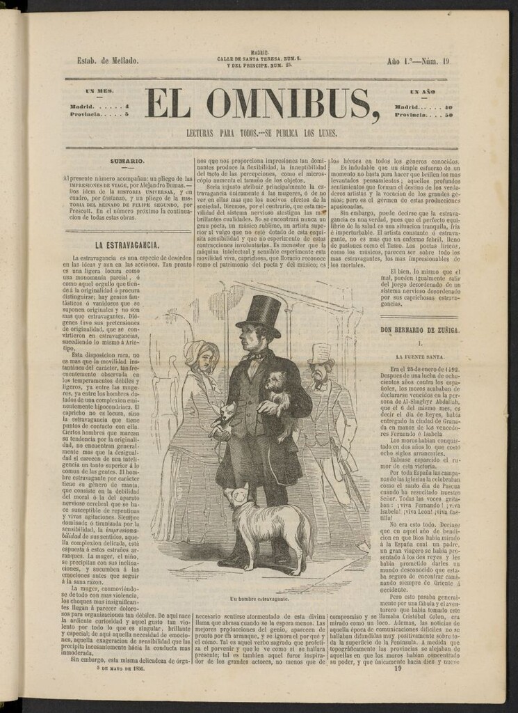 Miniatura de El Ómnibus: lecturas para todos del 5 de mayo de 1856, nº 19