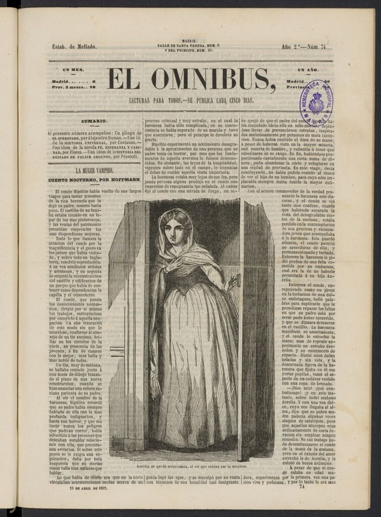 Miniatura de El Ómnibus: lecturas para todos del 15 de abril de 1857, nº 74