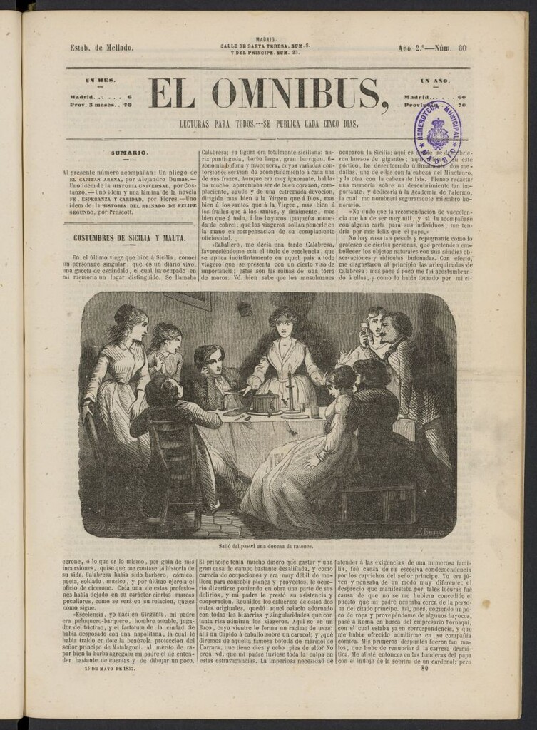 Miniatura de El Ómnibus: lecturas para todos del 15 de mayo de 1857, nº 80