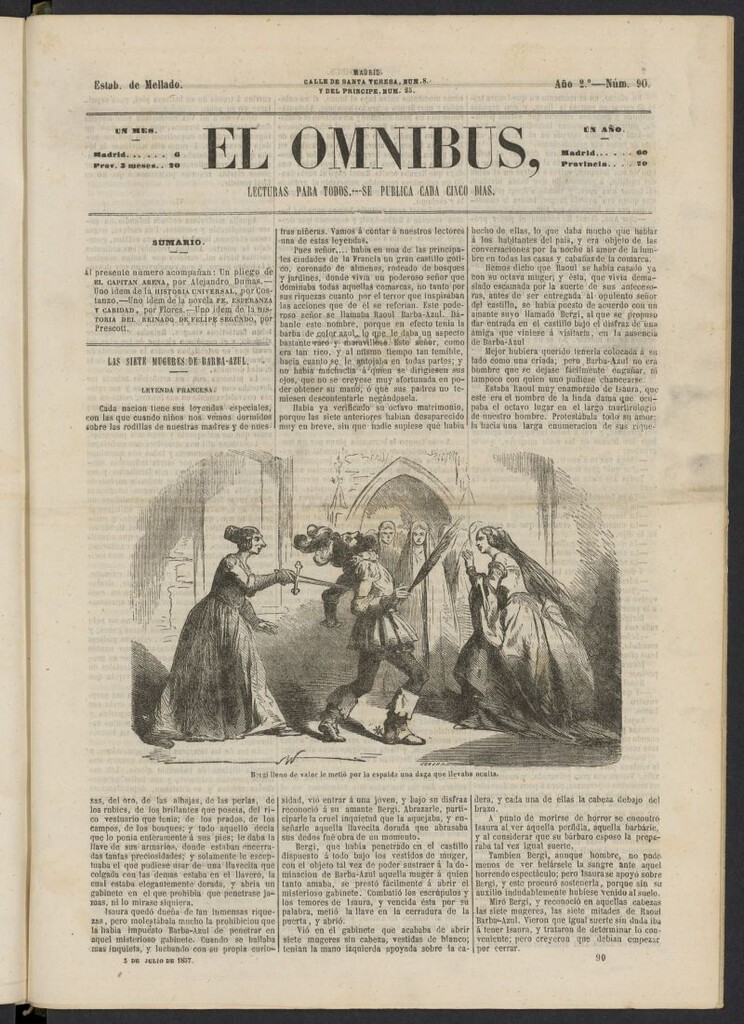 Miniatura de El Ómnibus: lecturas para todos del 5 de julio de 1857, nº 90