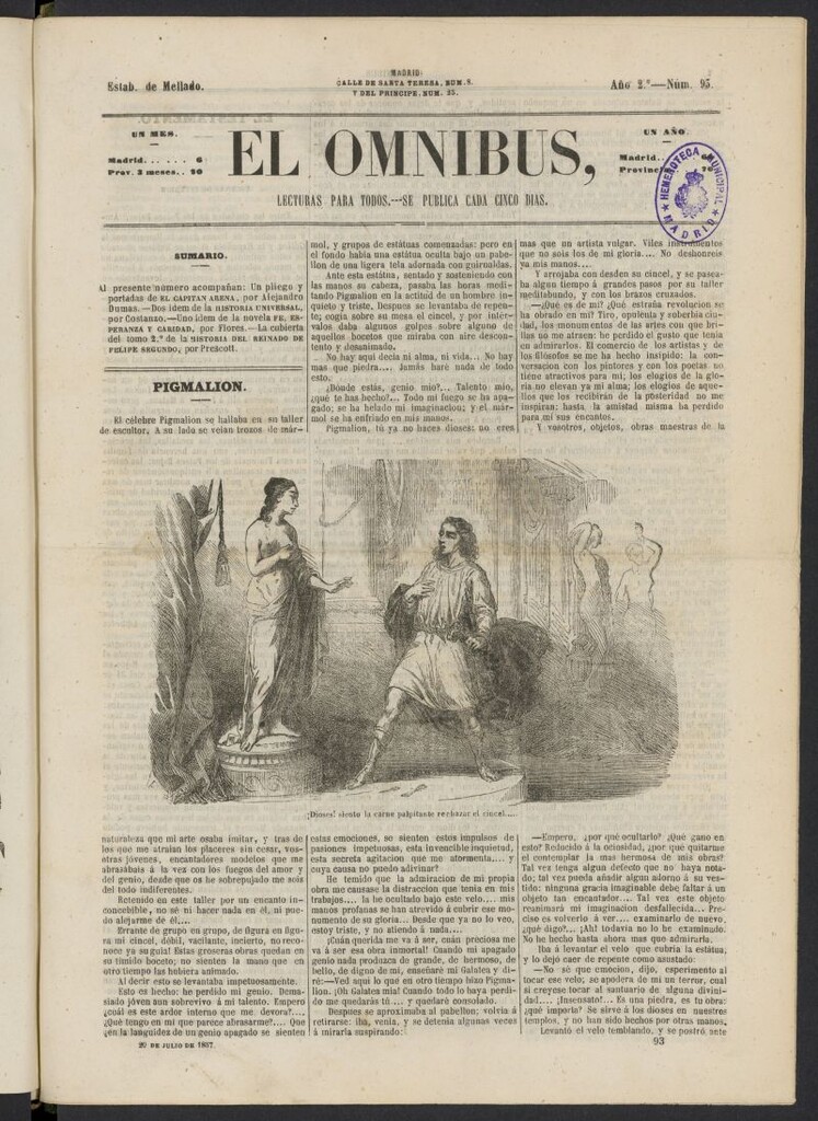 Miniatura de El Ómnibus: lecturas para todos del 20 de julio de 1857, nº 93