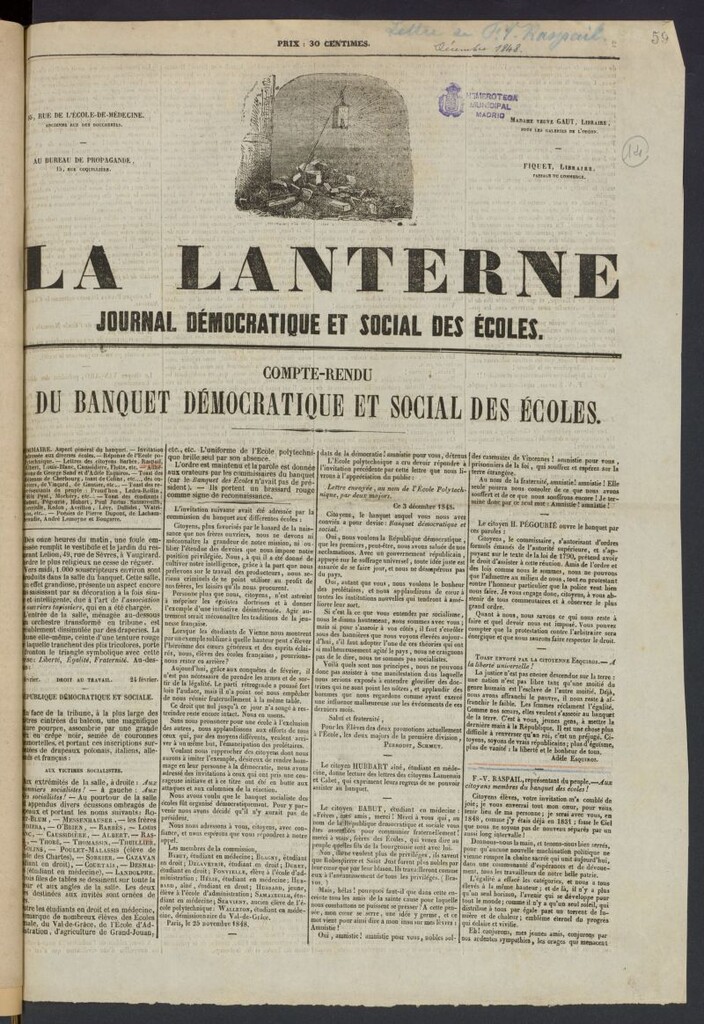 Miniatura de La Lanterne: journal démocratique et social de écoles