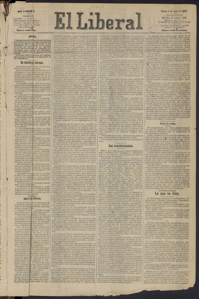 Miniatura de El Liberal (Madrid. 1879) del 2 de junio de 1879, nº 3