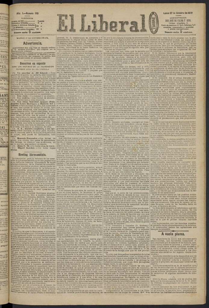 Miniatura de El Liberal (Madrid. 1879) del 27 de octubre de 1879, nº 150