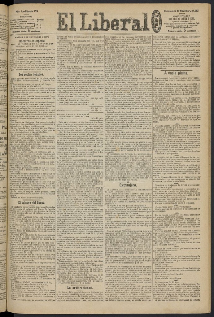Miniatura de El Liberal (Madrid. 1879) del 5 de noviembre de 1879, nº 159