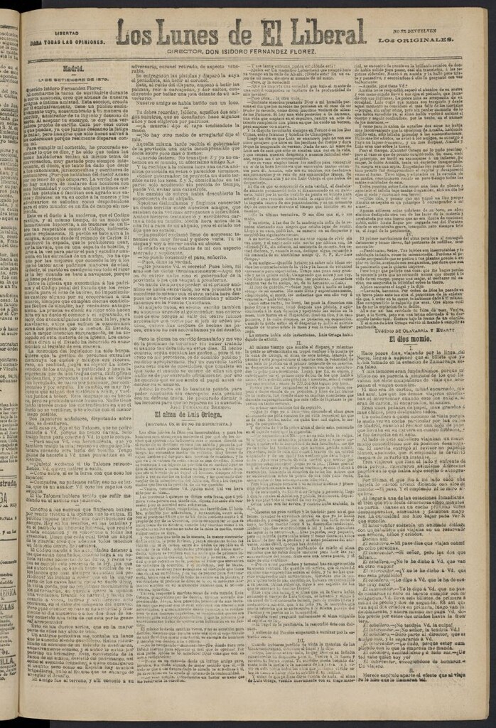 Miniatura de El Liberal (Madrid. 1879) del 1 de septiembre de 1879, suplemento