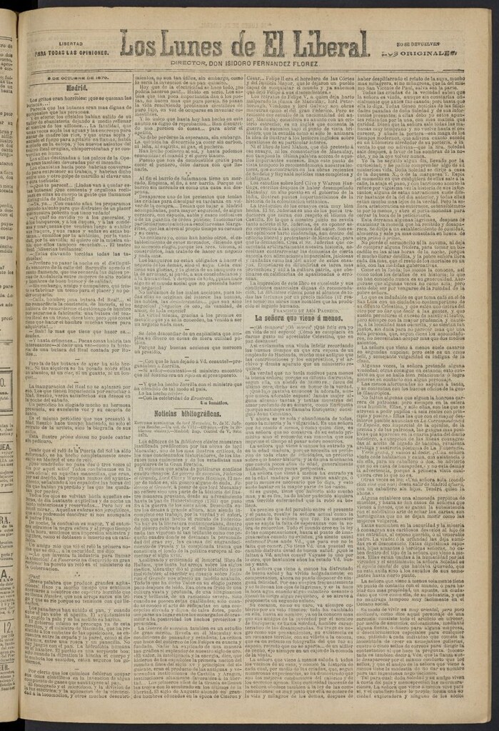 Miniatura de El Liberal (Madrid. 1879) del 6 de octubre de 1879, suplemento