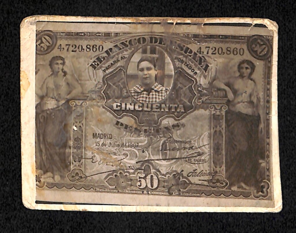Miniatura de Fotomontaje de mujer en un billete