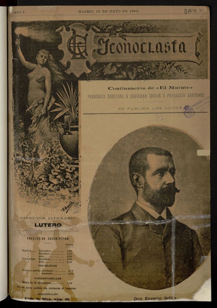 Miniatura de El iconoclasta del 16 de mayo de 1892