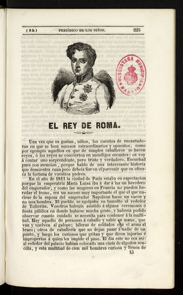 Miniatura de El Mentor de la Infancia de 1843, tomo I, nº 15