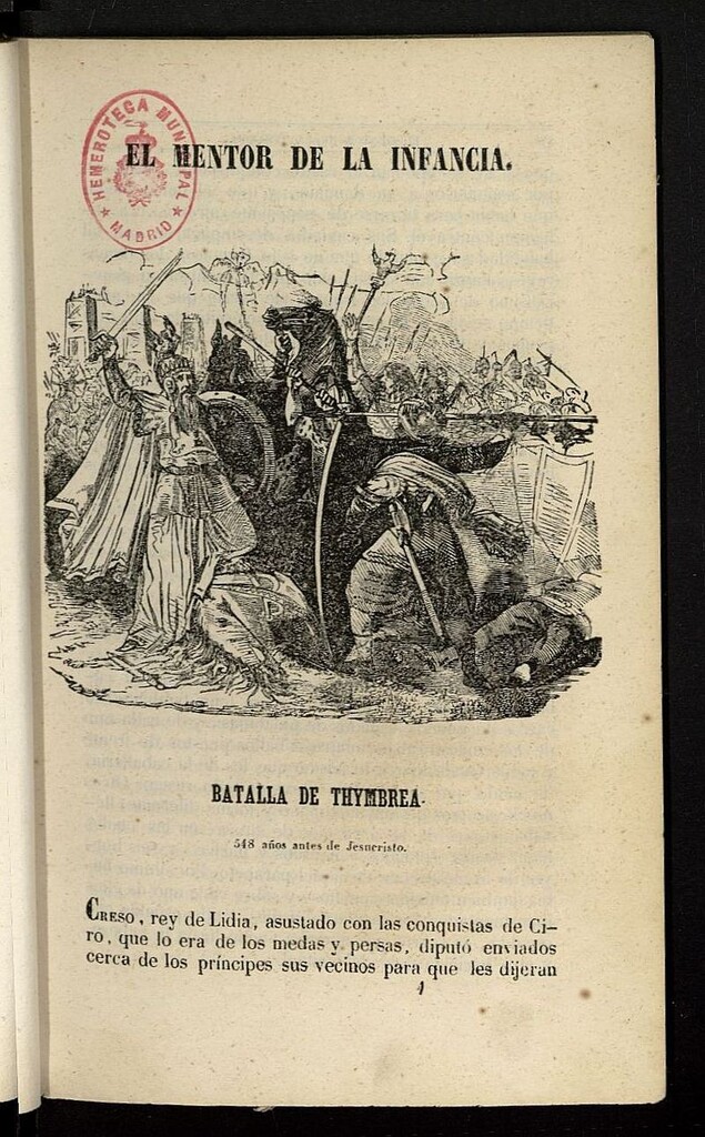Miniatura de El Mentor de la Infancia de 1845, tomo V, nº 1
