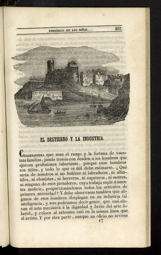 Miniatura de El Mentor de la Infancia de 1845, tomo V, nº 17
