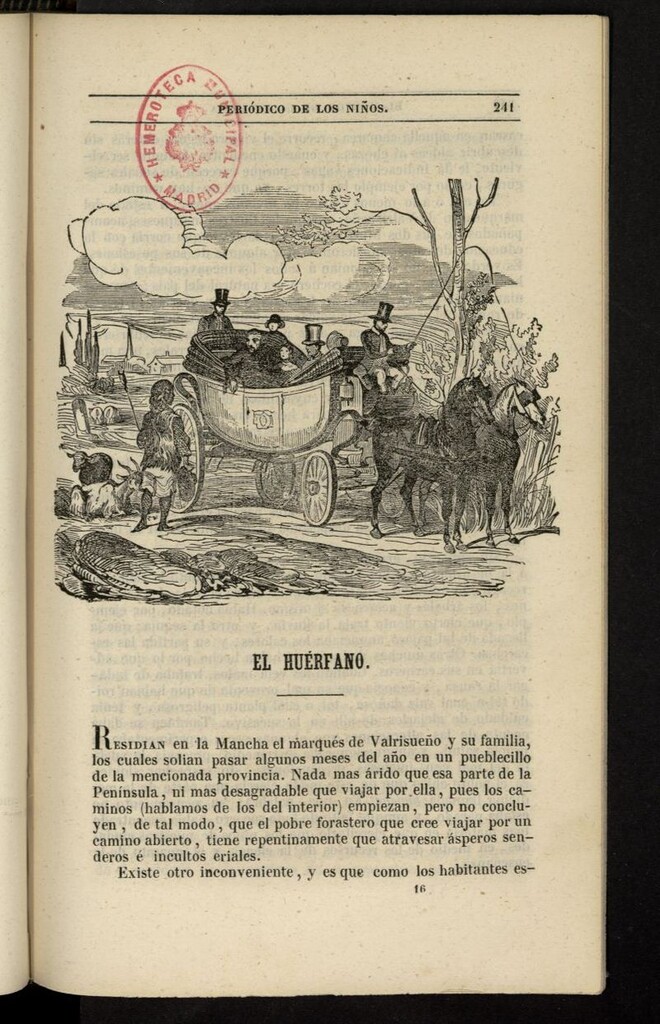 Miniatura de El Mentor de la Infancia de 1845, tomo IV, nº 16