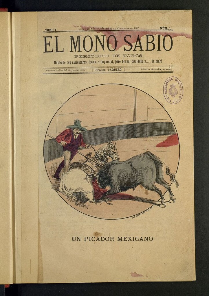 Miniatura de El mono sabio del 26 de noviembre de 1887