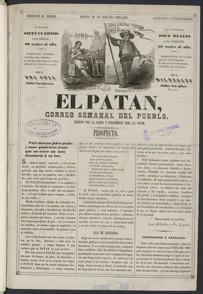 Miniatura de El Patán: correo semanal del pueblo