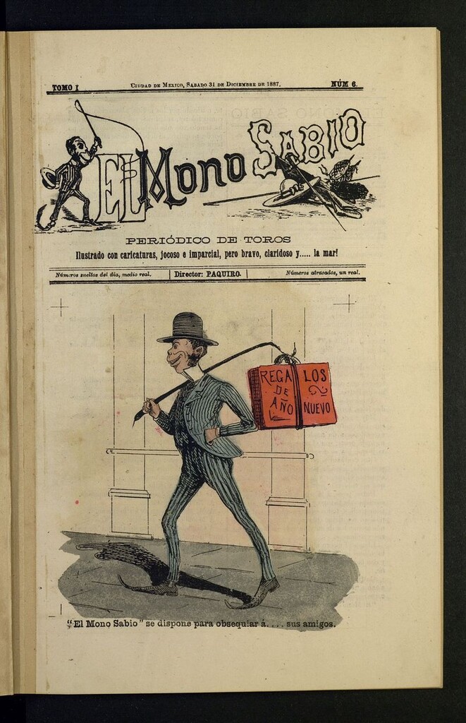 Miniatura de El mono sabio del 31 de diciembre de 1887