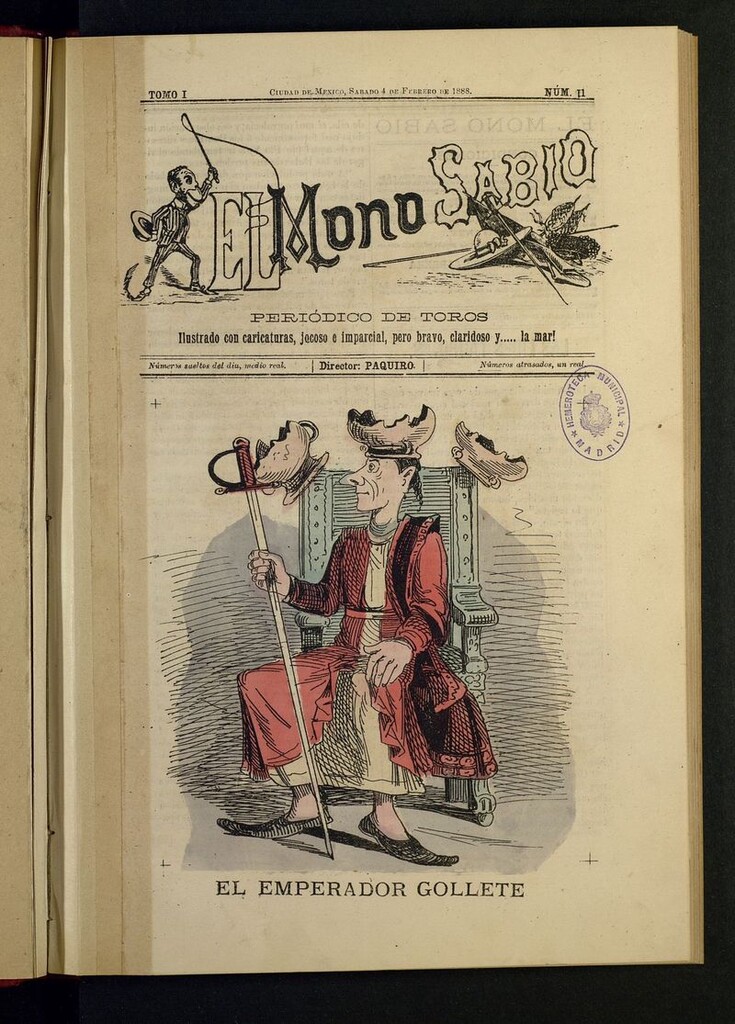 Miniatura de El mono sabio del 4 de febrero de 1888